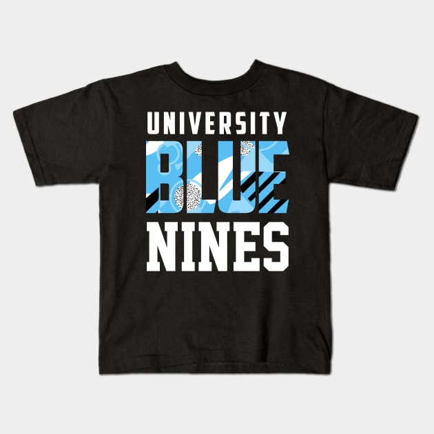 University Blue Nines Kids T-Shirt by funandgames